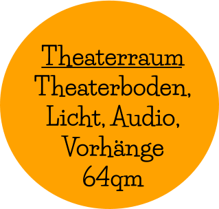 Theaterraum Theaterboden,  Licht, Audio,  Vorhänge 64qm